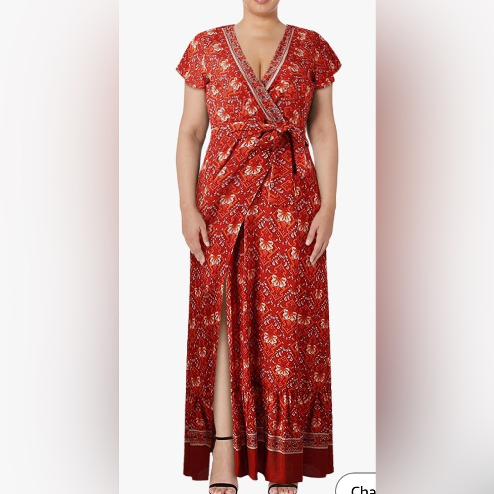 Elegant Red Maxi Dress